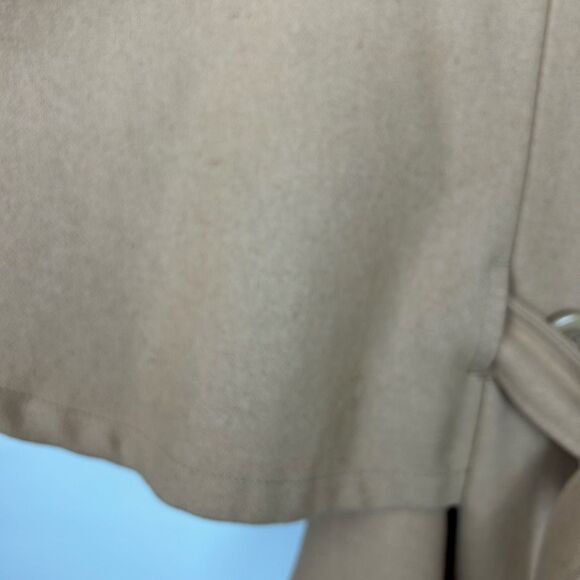 Steve Madden pea coat cape brown camel womens size large quiet luxury short - Picture 6 of 11